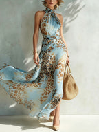 Désirée - Robe glamour à imprimé animalier