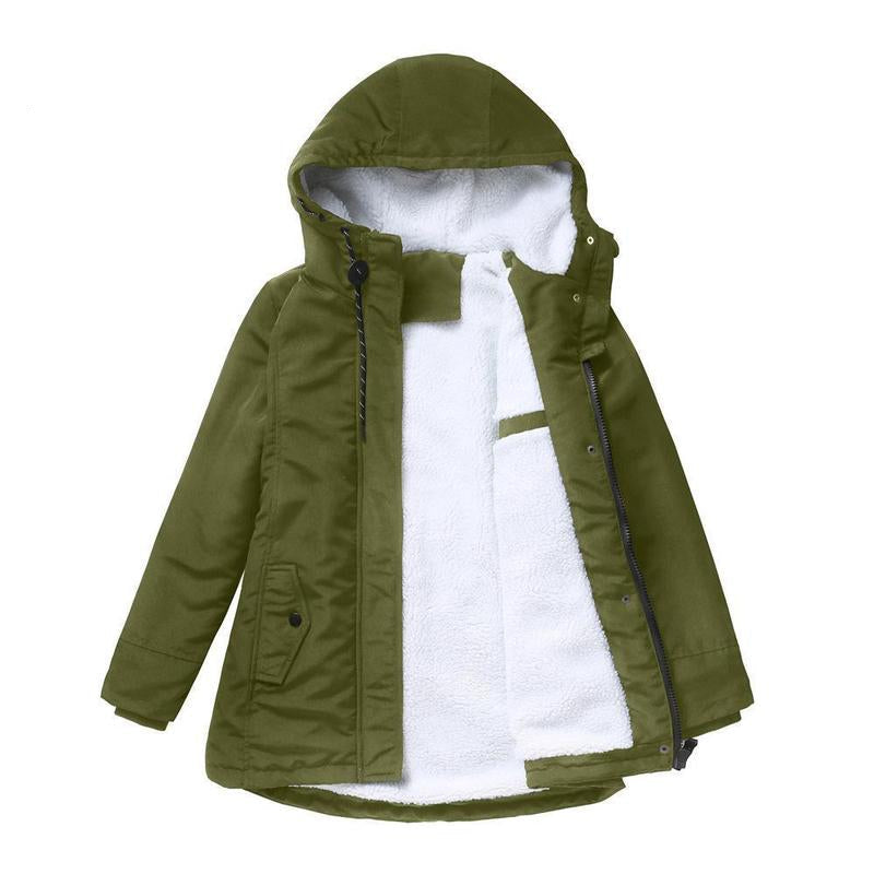 Capucine | Parka chaude à capuche et doublure polaire douce