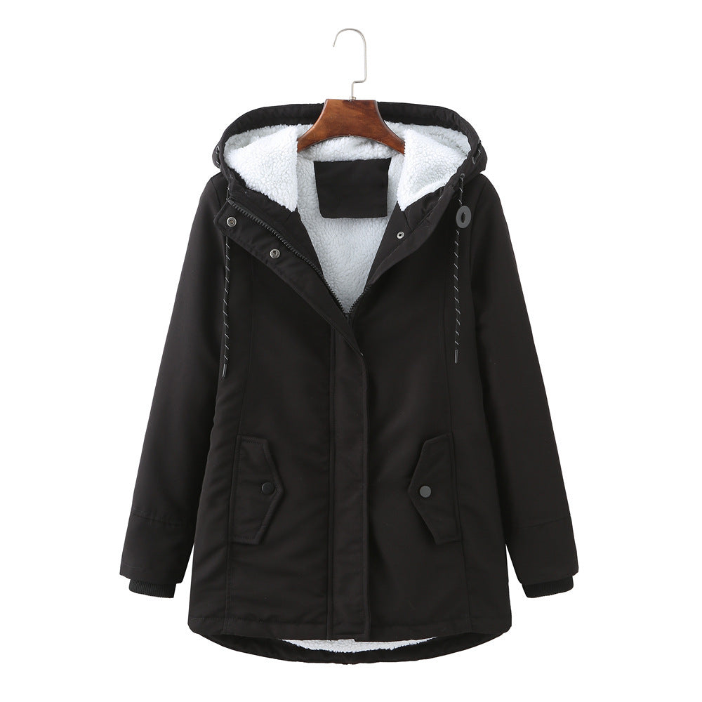 Garance | Parka imperméable à capuche pour femme, doublure sherpa chaude