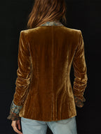 Juliette | Blazer Patchwork Imprimé Fleuri Vintage