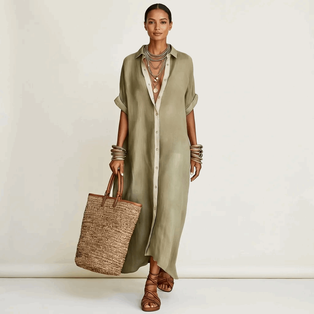 Brianda | Vestido camisero midi con botones