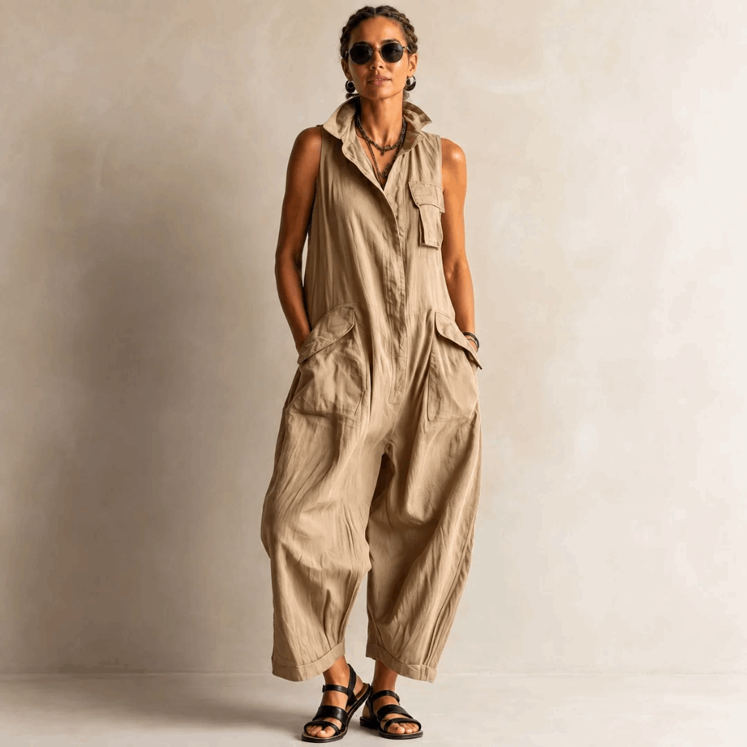 Clara | Mono Cargo Relajado con Bolsillos
