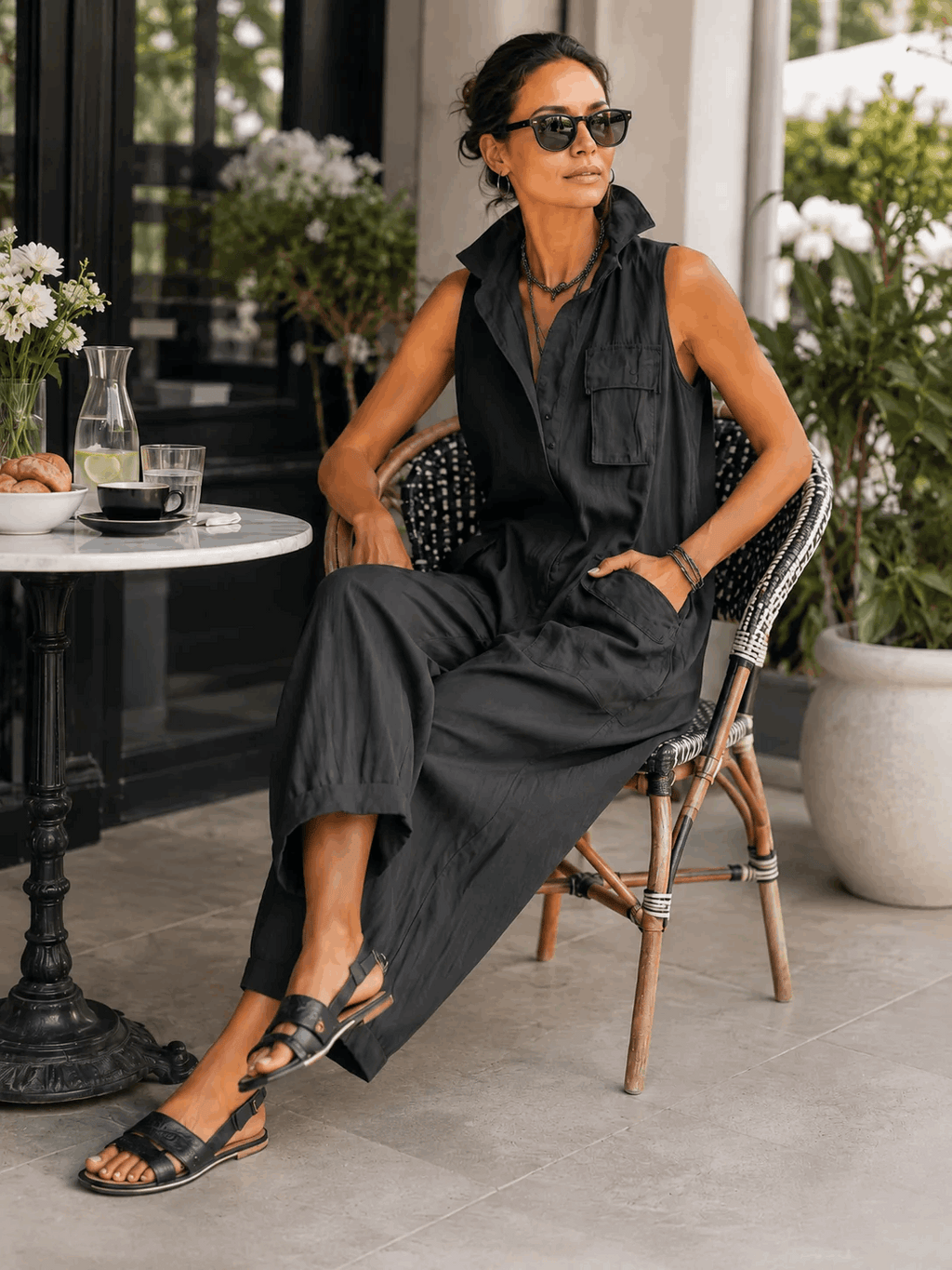 Clara | Mono Cargo Relajado con Bolsillos
