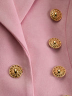 Garance | Blazer à revers en faux daim et fausse fourrure, multi-boutons