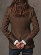 Capucine | Blazer à empiècements motif chevrons