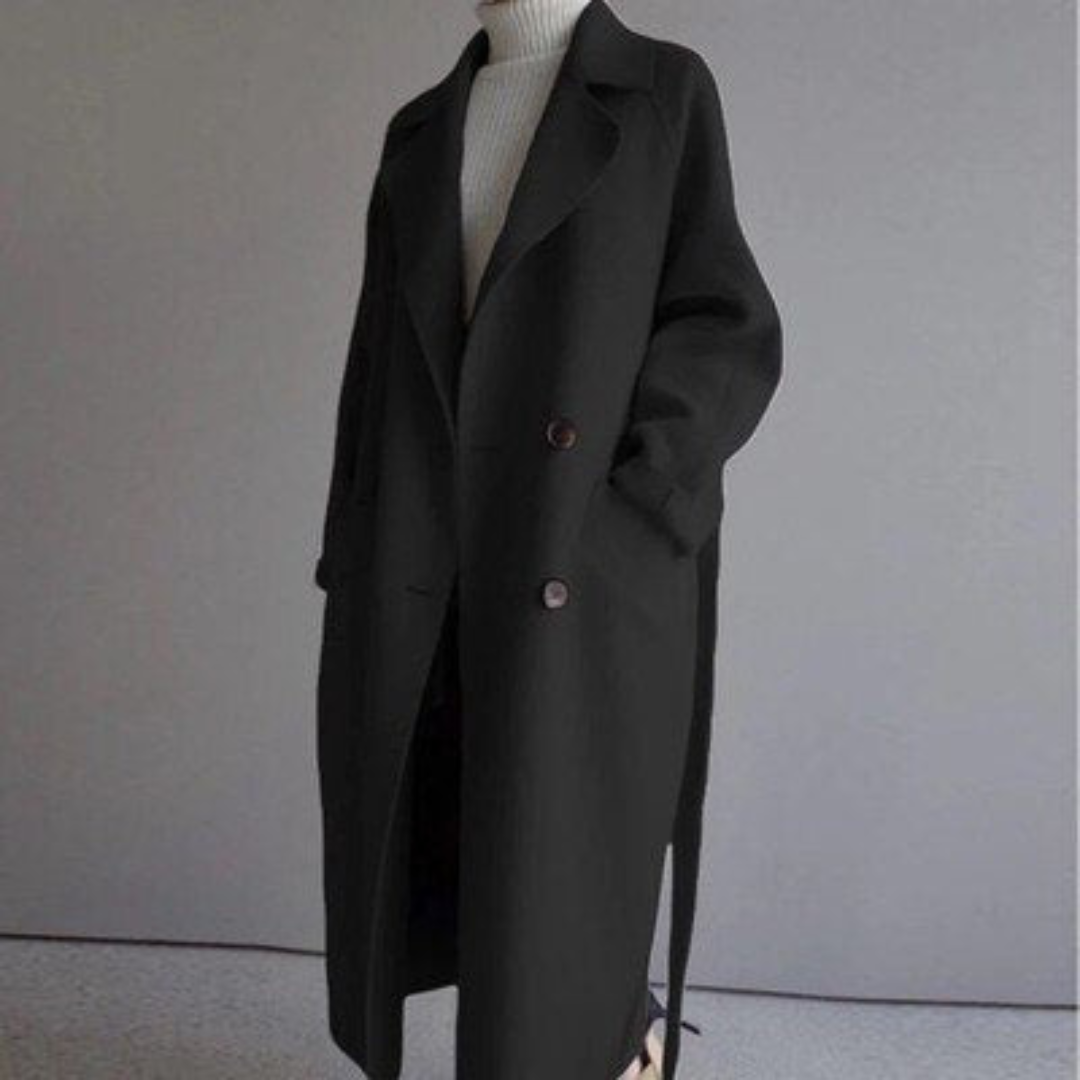 Michelle™ | Long manteau élégant en laine pour femme