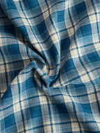 Margaux | Robe longue à revers et carreaux brun rougeâtre, style ethnique rétro