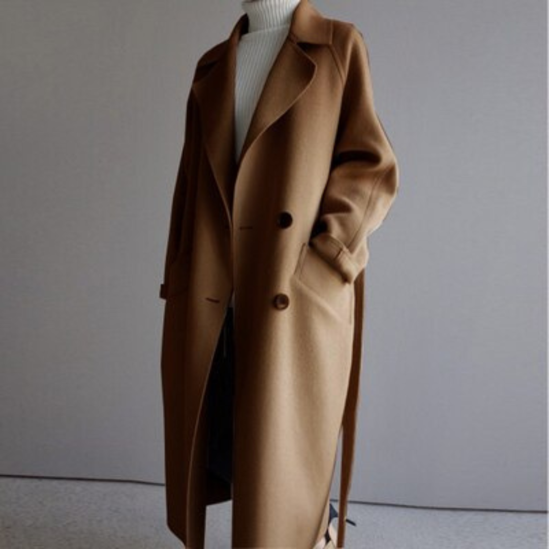 Michelle™ | Long manteau élégant en laine pour femme