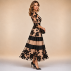 Adrienne | Robe élégante en dentelle florale