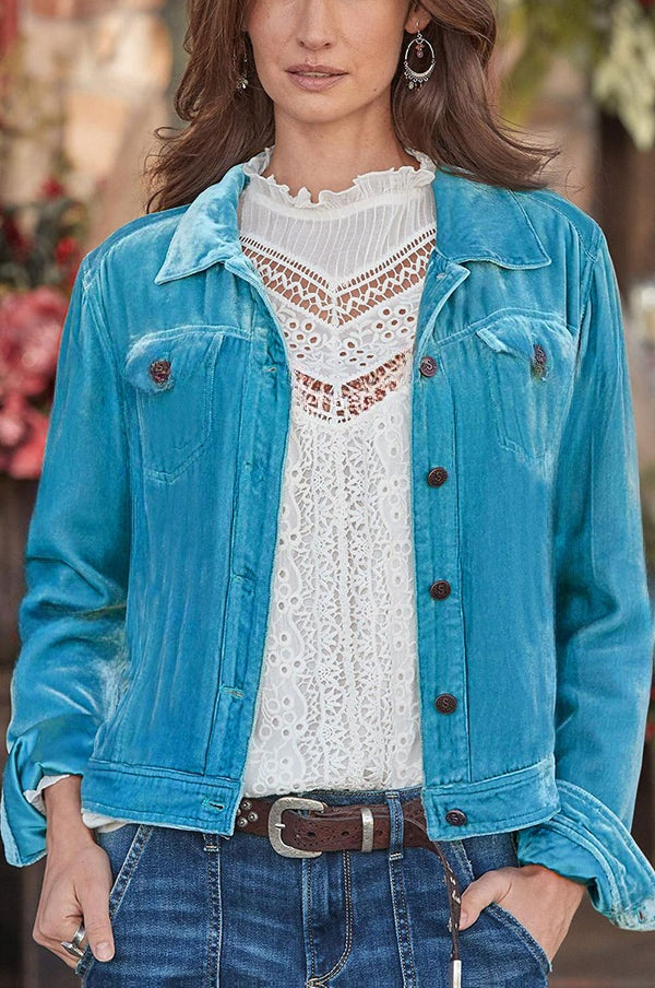 Bérénice | Veste boutonnée en velours
