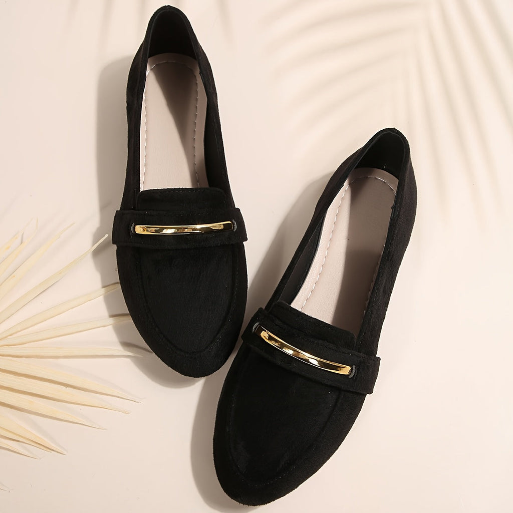 Élise | Mocassins pointus effet daim