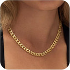Agathe - Collier chunky à maillons cubains