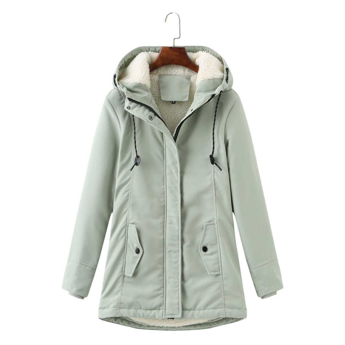 Garance | Parka imperméable à capuche pour femme, doublure sherpa chaude