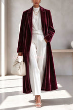 Perrine | Long manteau élégant en velours