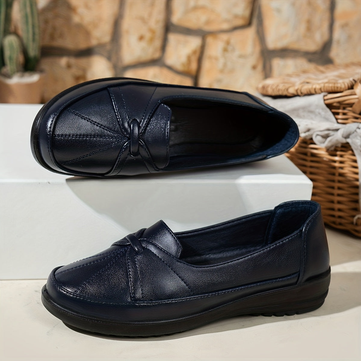Blandine | Mocassins confort à détail nœud