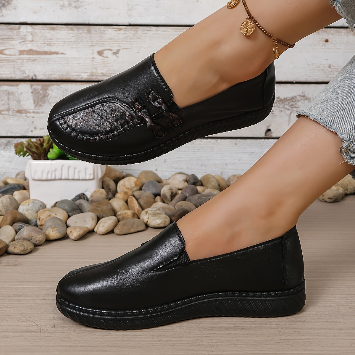 Charlotte | Mocassins confort à détail floral
