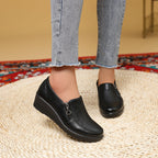 Dominique | Mocassins compensés à zip latéral