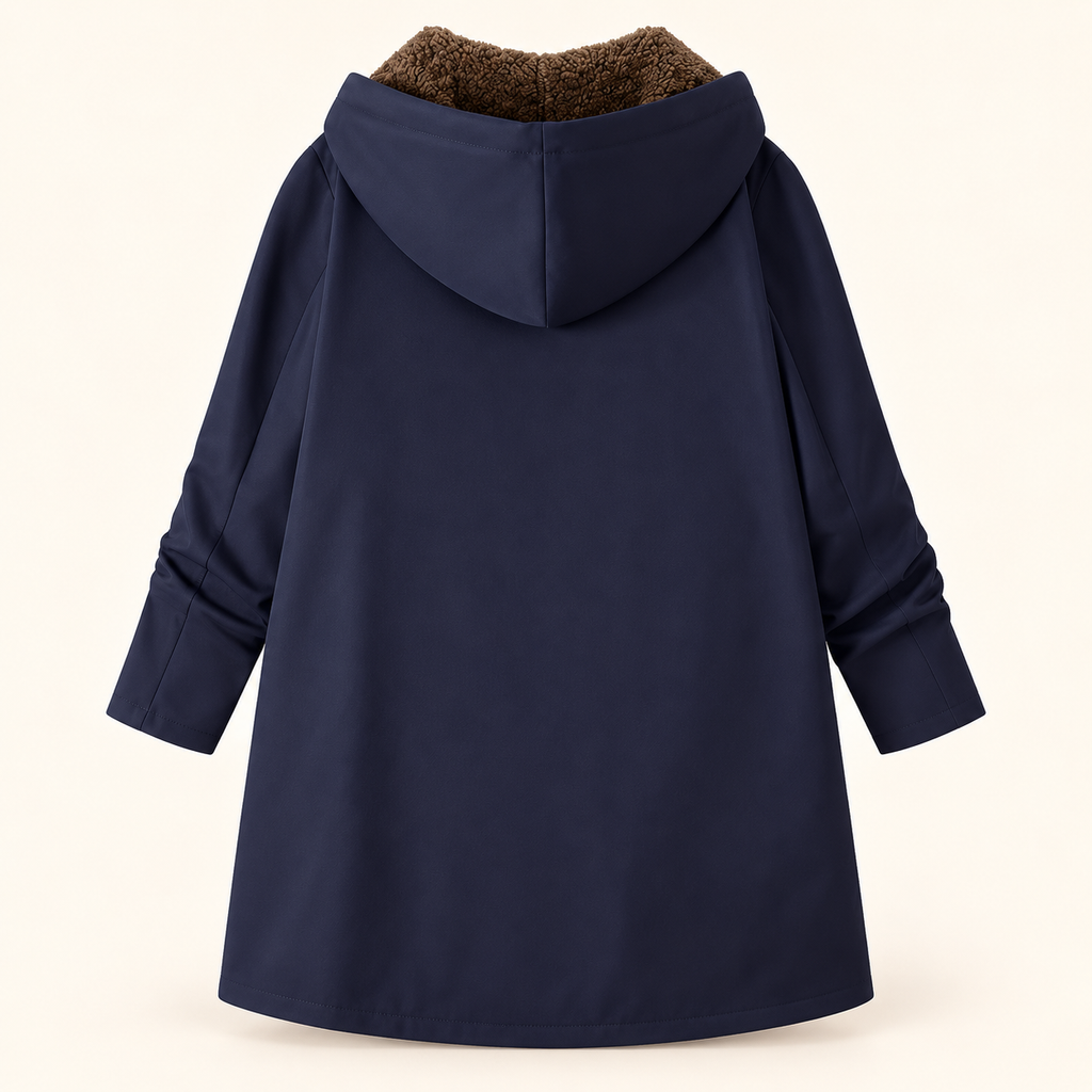 Évelyne | Manteau chaud à capuche, doublure sherpa douce