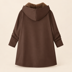 Évelyne | Manteau chaud à capuche, doublure sherpa douce