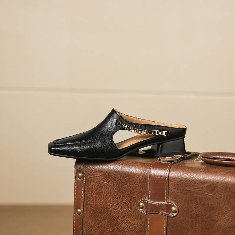 Jacinthe | Mules en cuir véritable