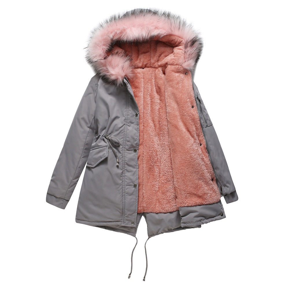 Philomène | Parka d'hiver à capuche bordée de fausse fourrure