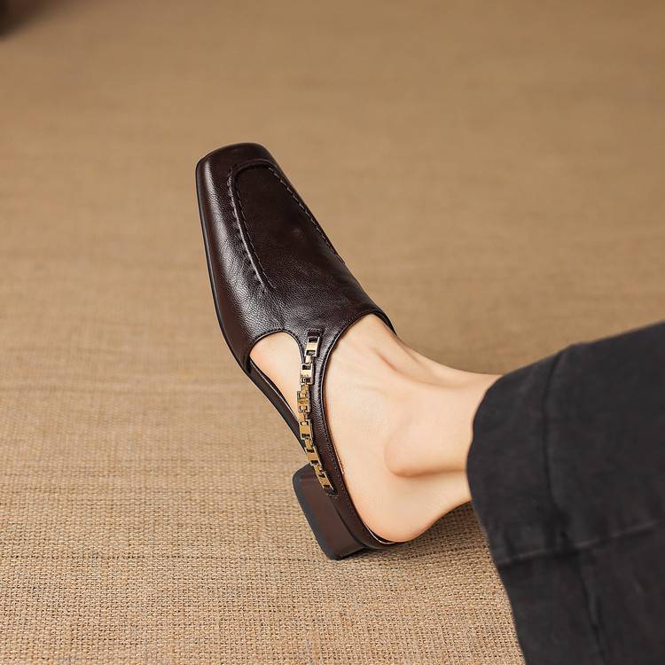 Jacinthe | Mules en cuir véritable