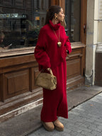 Estelle | Élégant ensemble deux pièces pull et jupe longue