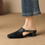 Jacinthe | Mules en cuir véritable