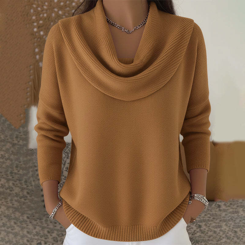 Joëlle | Pull à col drapé