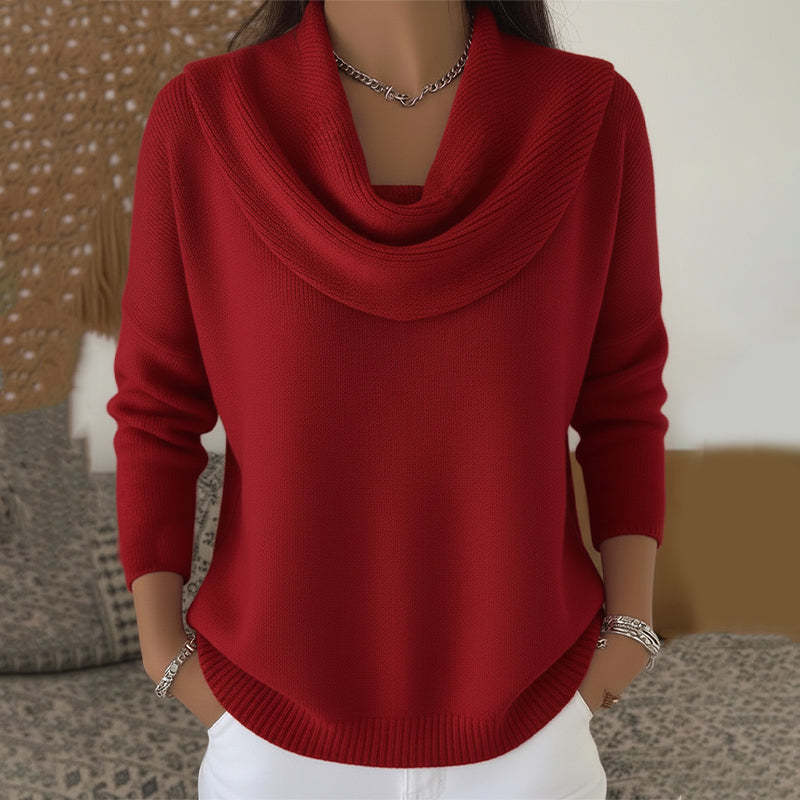 Joëlle | Pull à col drapé