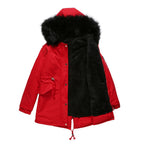 Philomène | Parka d'hiver à capuche bordée de fausse fourrure