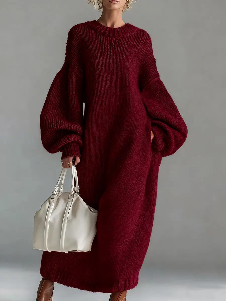 Ysaline | Élégante robe longue en maille.
