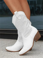 Suzanne | Bottes western à tige courte et perforations