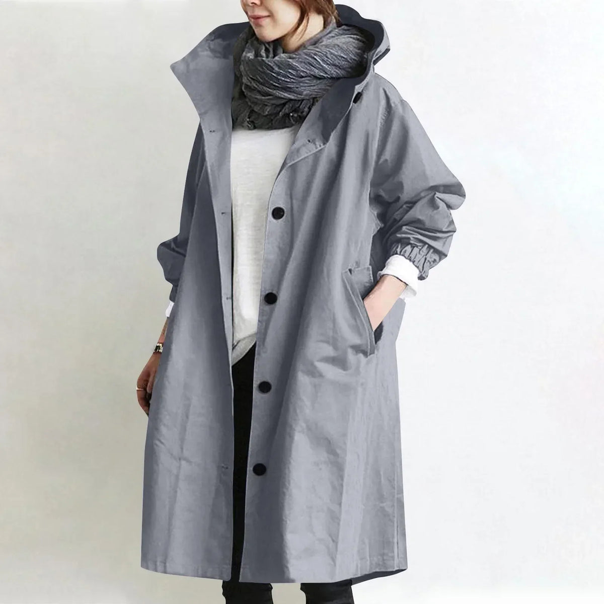 Théodora | Trench long à capuche