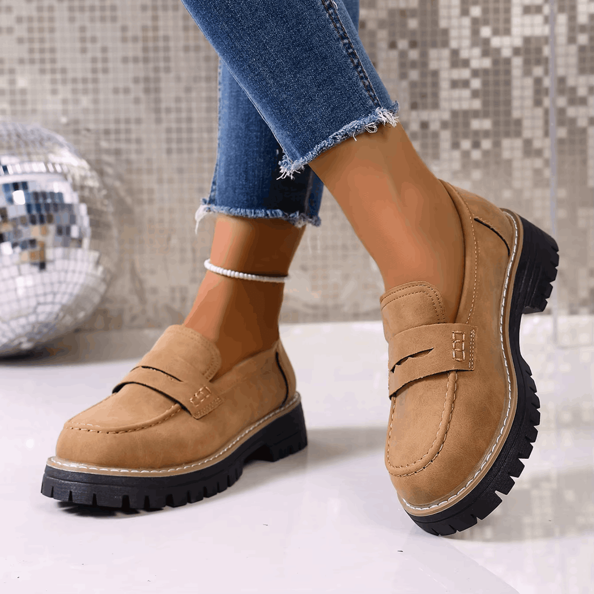 Colette | Mocassins à Plateau Style Collège