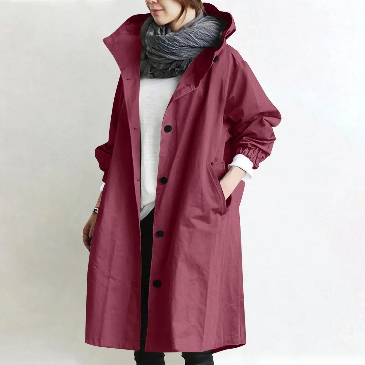 Théodora | Trench long à capuche
