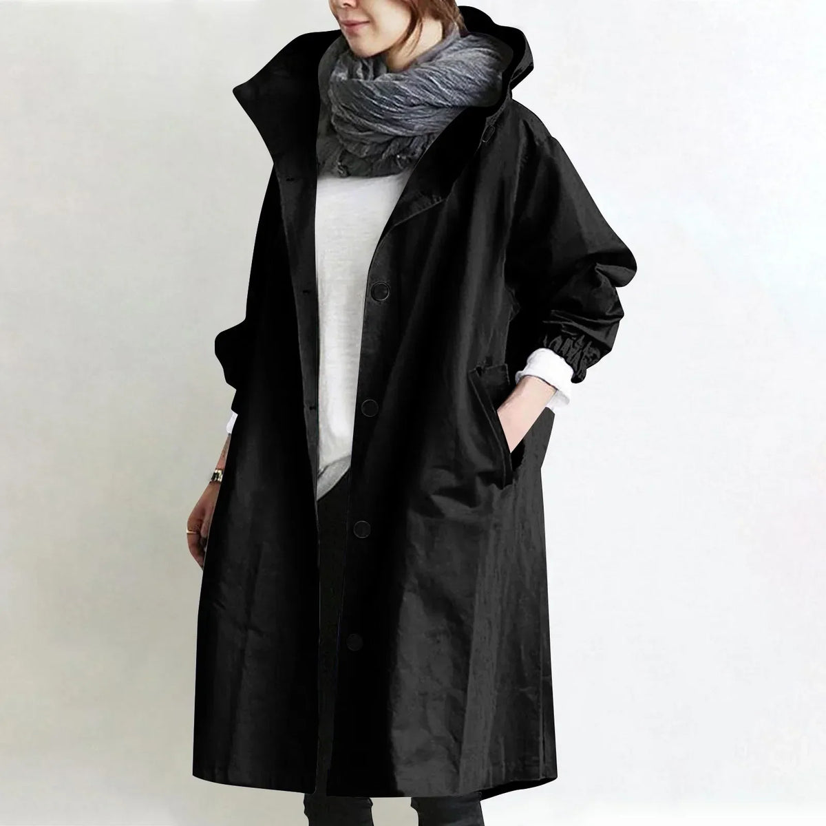 Théodora | Trench long à capuche