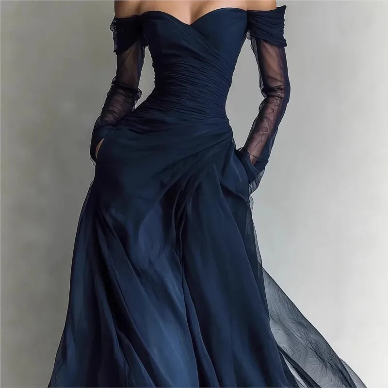Éléonore | Robe longue épaules dénudées