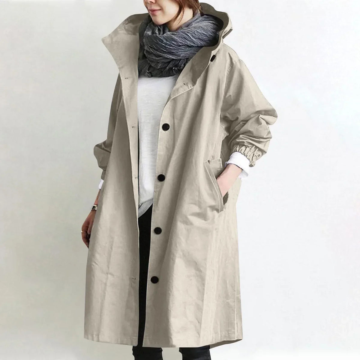 Théodora | Trench long à capuche