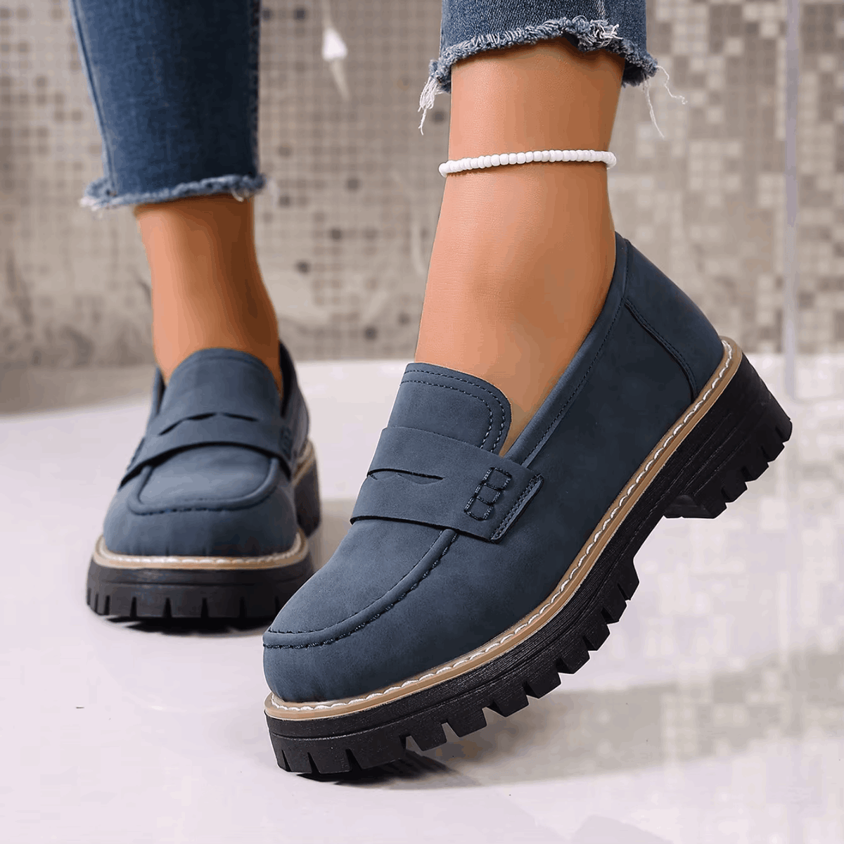 Colette | Mocassins à Plateau Style Collège