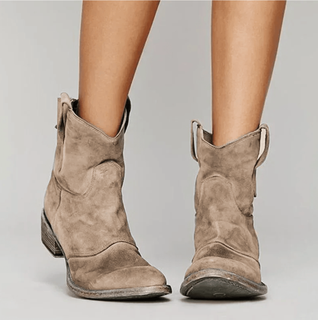 Yvette | Bottines western à surpiqûres et ligne sculpturale épurée