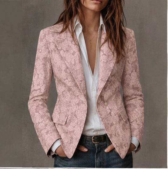 Gabrielle | Blazer Jacquard Cachemire Ajusté