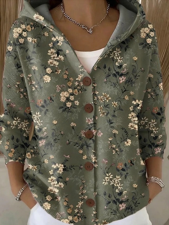 Palmyre | Cardigan imprimé à capuche