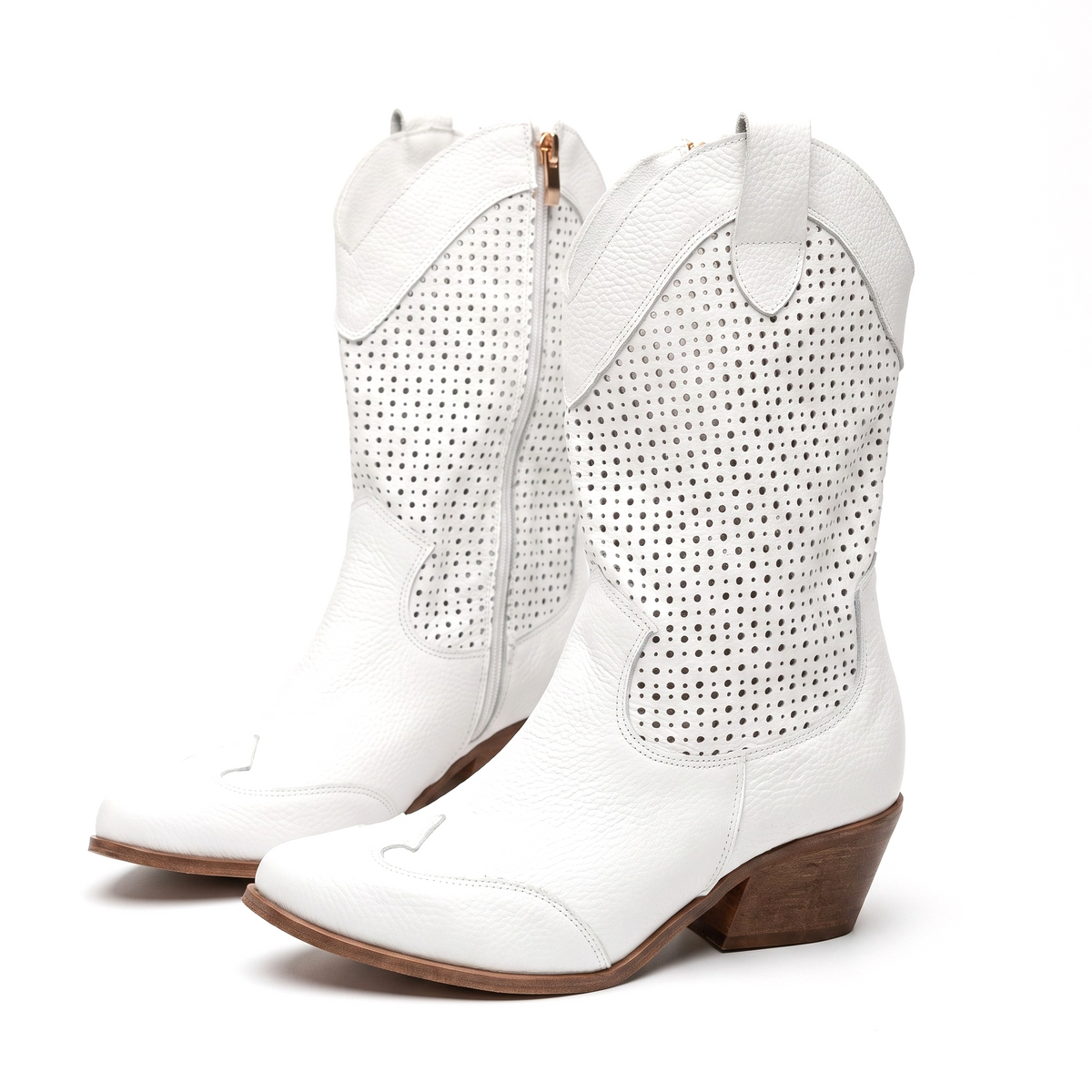 Suzanne | Bottes western à tige courte et perforations