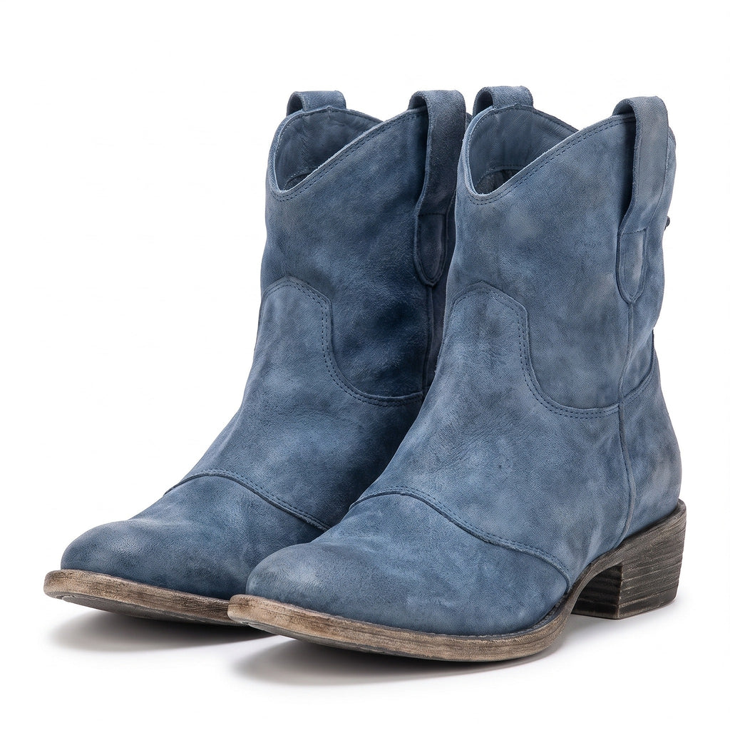 Yvette | Bottines western à surpiqûres et ligne sculpturale épurée