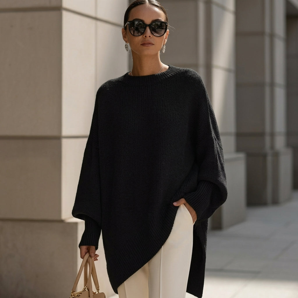 Georgette | Pull oversize en maille à col rond