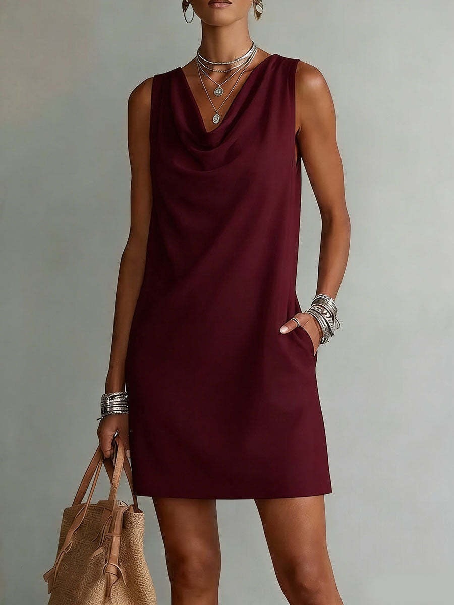 Lila | Robe élégante à encolure bénitier ajustée
