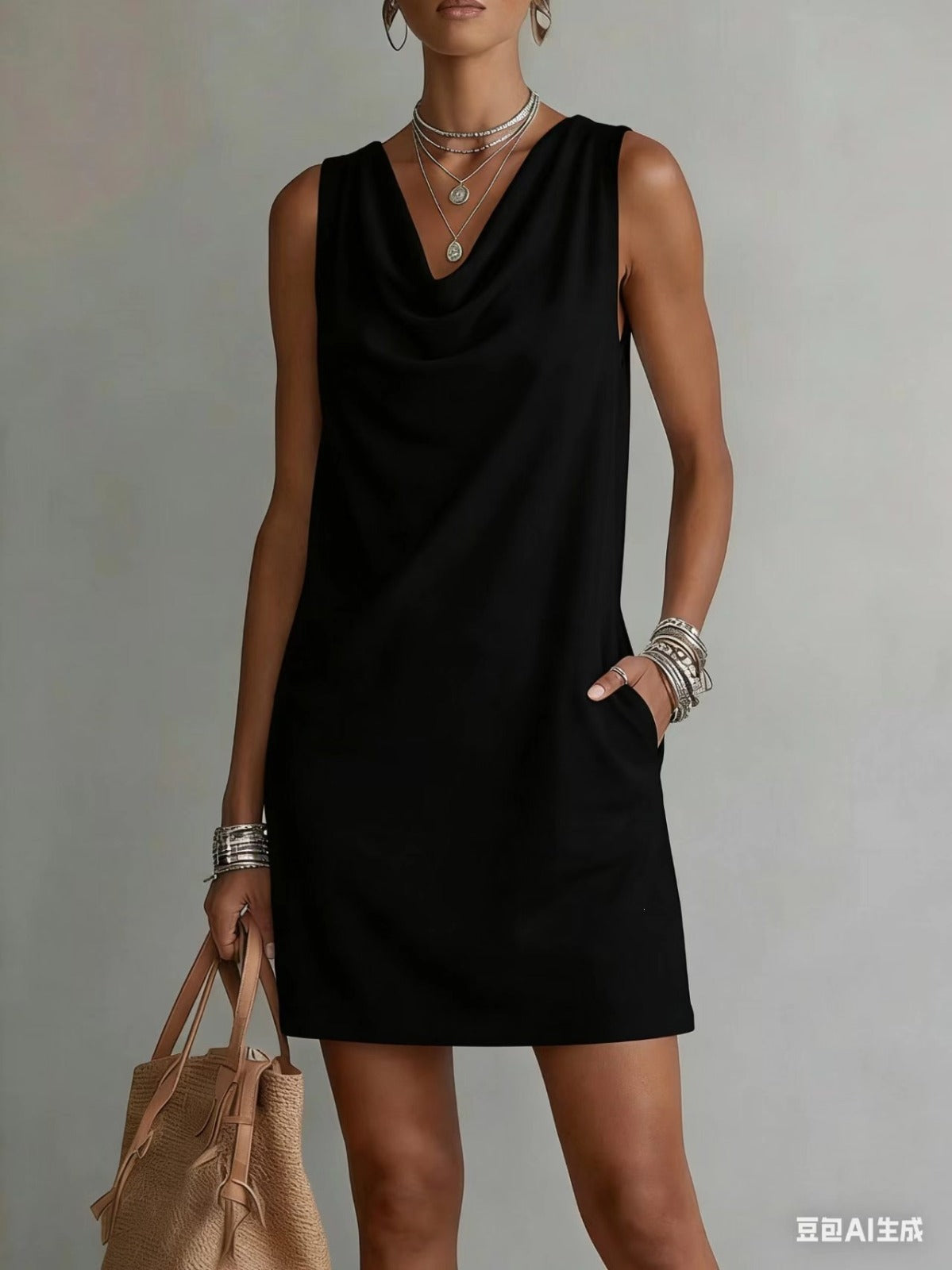 Lila | Robe élégante à encolure bénitier ajustée