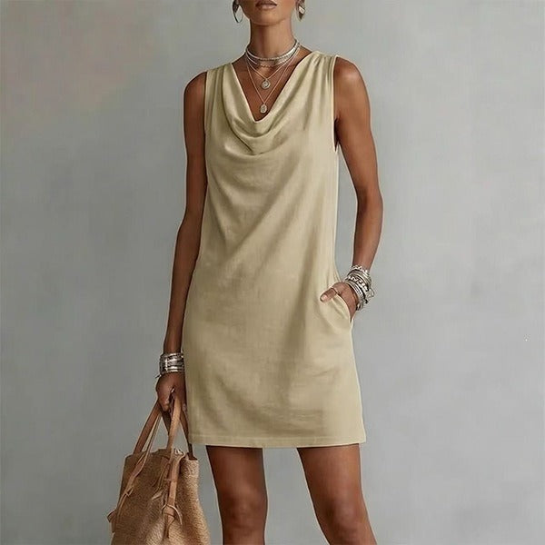 Lila | Robe élégante à encolure bénitier ajustée