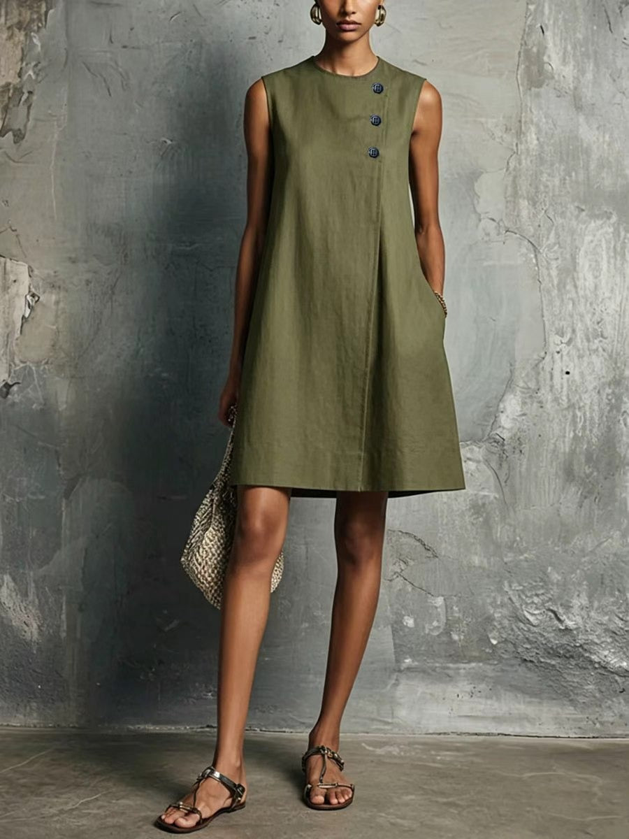 Esmée | Robe chemise classique boutonnée sur le devant